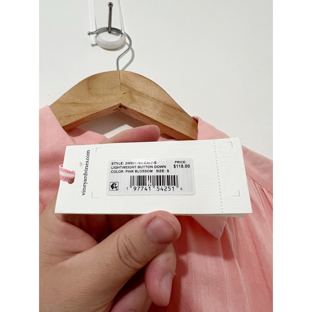 Vineyard Vines Shirt Womens Small Pink Blossom Lightweight Button Down Top New - Picture 5 of 6